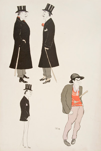 Four caricatures of men 1904