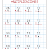 Ejercicios para practicar las multiplicaciones