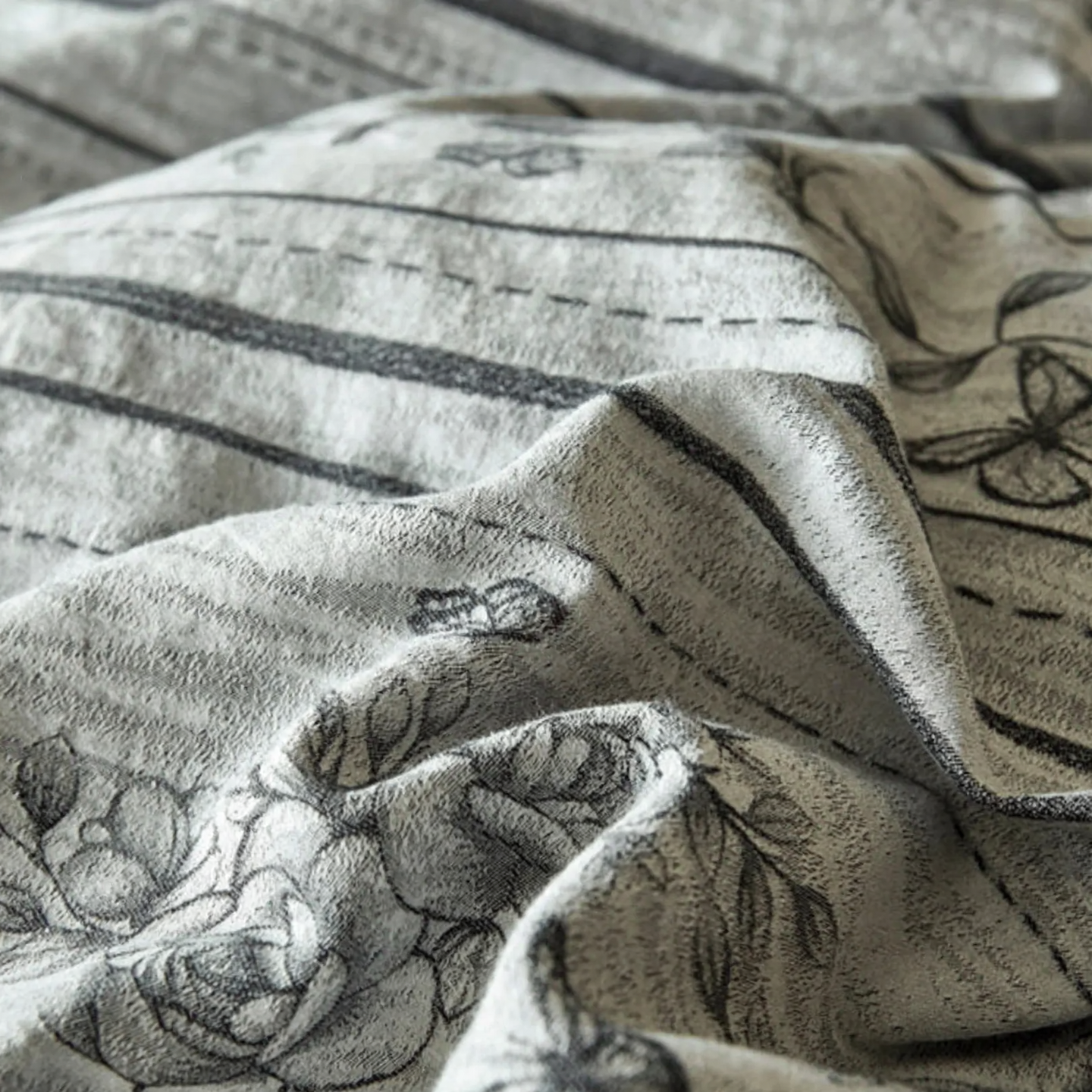 Pure Cotton Bedding Set, 4-piece, Vintage Style