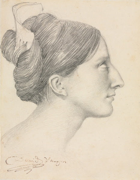 Head of a Woman in Profile George Sand 1833
