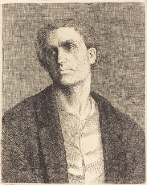 Study of a Mans Head Etude de tete dhomme