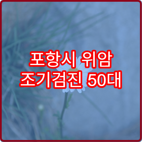 포항시 위암 조기검진 50대 2026 무료 대상자 확대