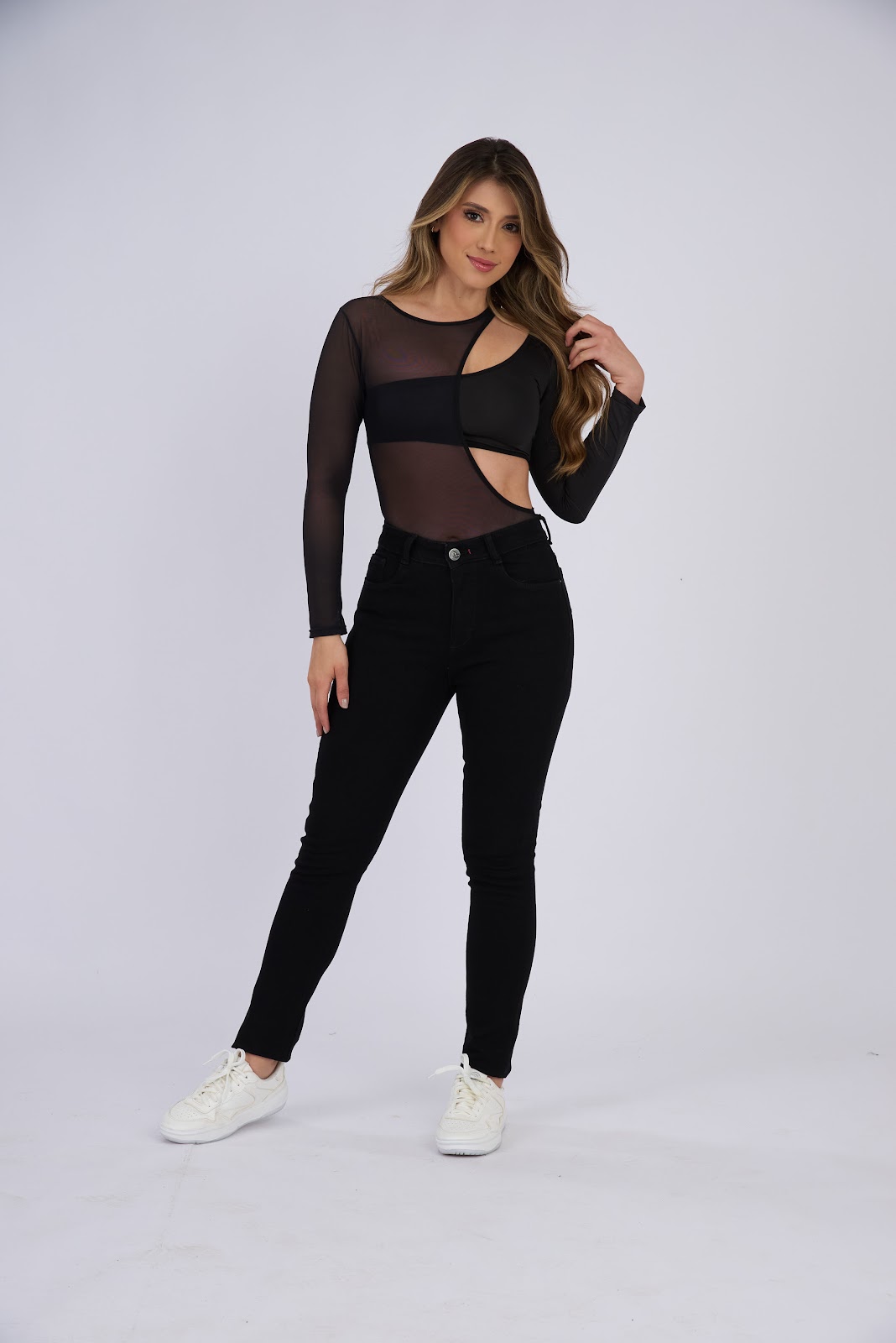 Jean licrado straight boot tiro medio - Vista 2