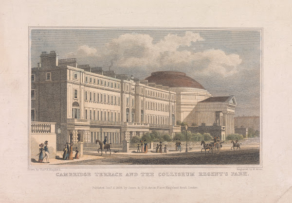 Cambridge Terrace and the Colliseum Regents Park 1828