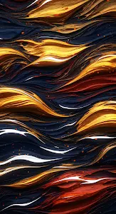 Glowing Molten Waves Abstract Texture Art