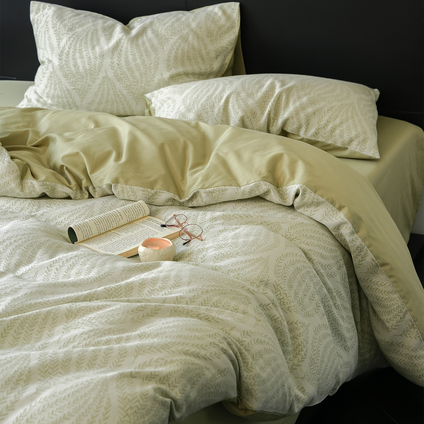 Triple-layer brushed cotton bedding set