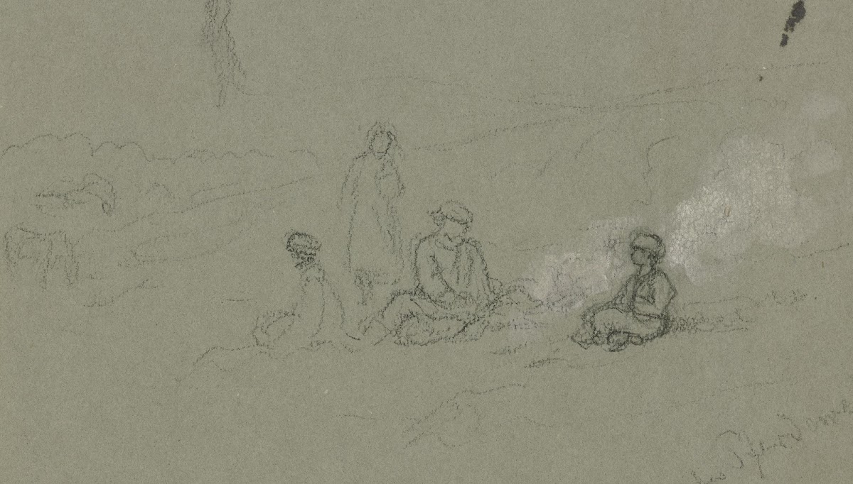 Group at a bonfire