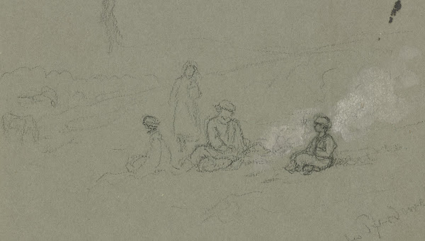 Group at a bonfire