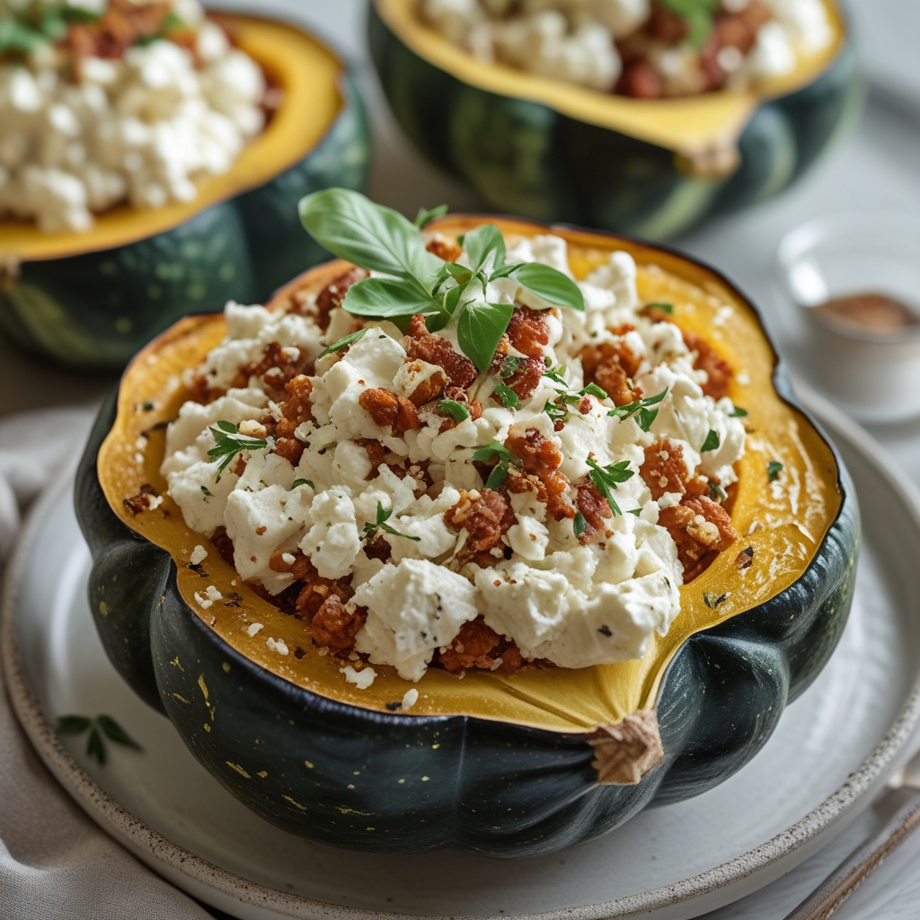 Final Creamy Harissa-Whipped Feta Stuffed Acorn Squash