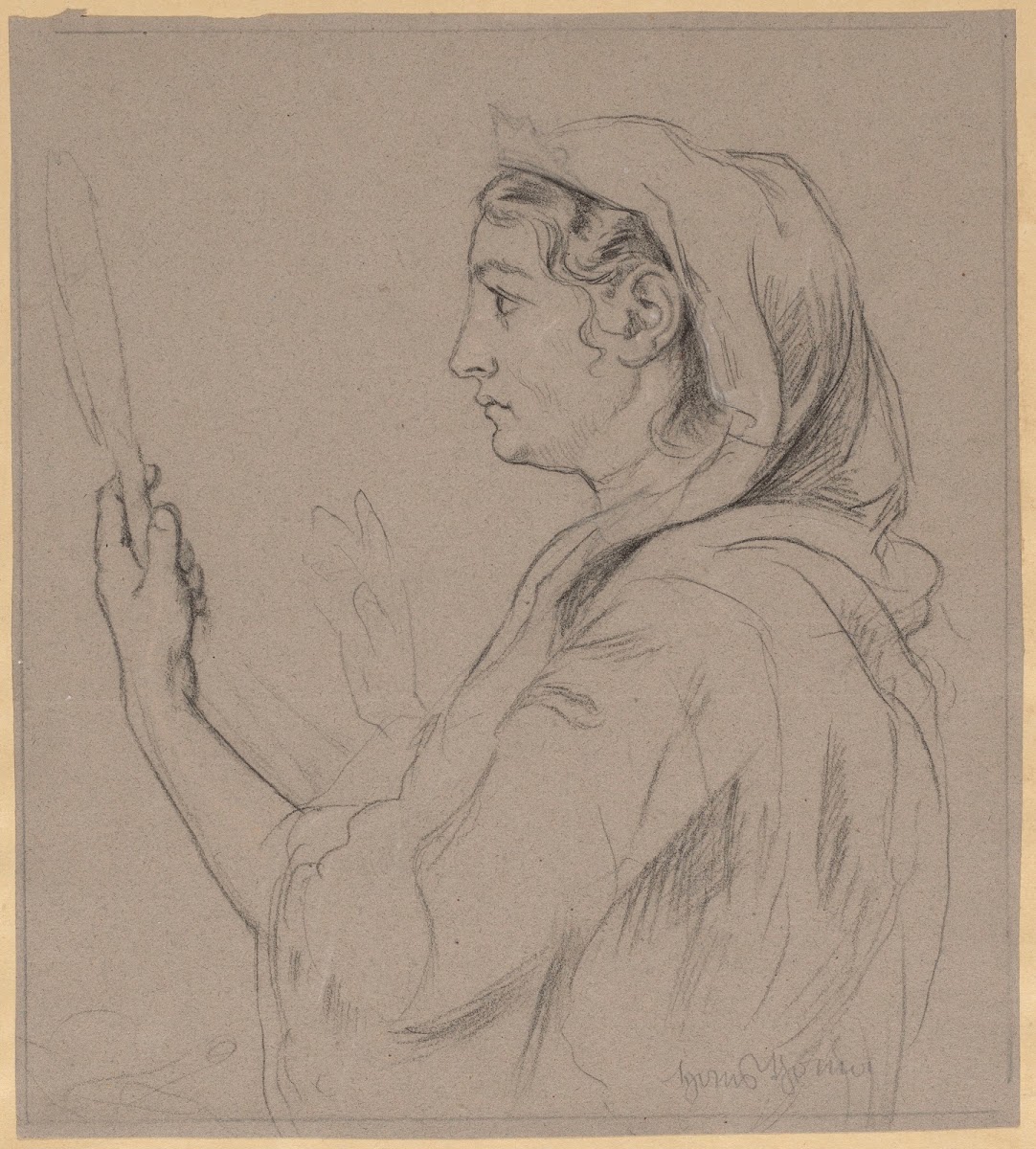Woman with a Small Mirror in Her Hand 1880