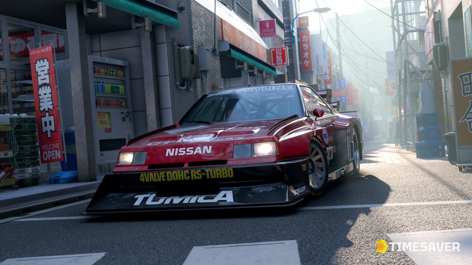 Forza Horizon 6 best skill point farming car drifting through a city street