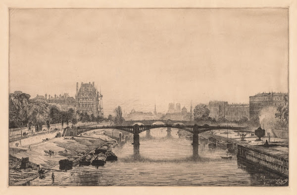 Paris View from the Concorde Bridge 1866