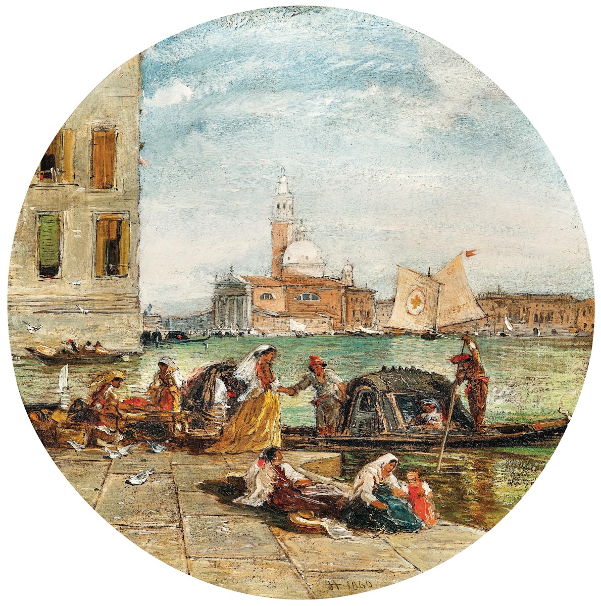 Venice a view of San Giorgio Maggiore 1860
