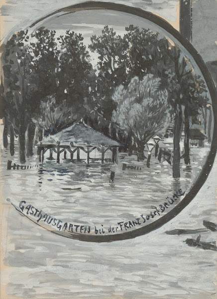 Überschwemmung bei der Franz Josefs Brücke 1897