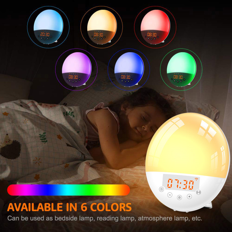 WiFi LED Wake Up Light with Voice Control and Color Change