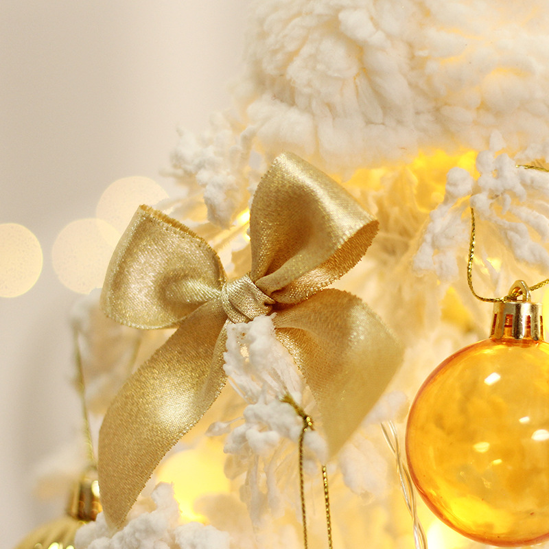 Mini Christmas tree with flocking and LED lighting