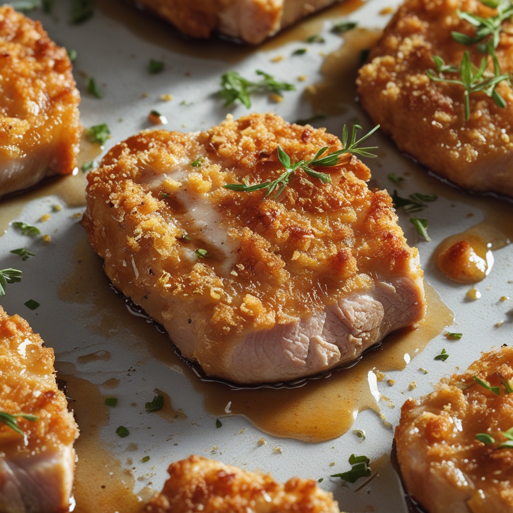 Crispy Parmesan Crusted Pork Chops - Easy Weeknight Dinner Recipe finished