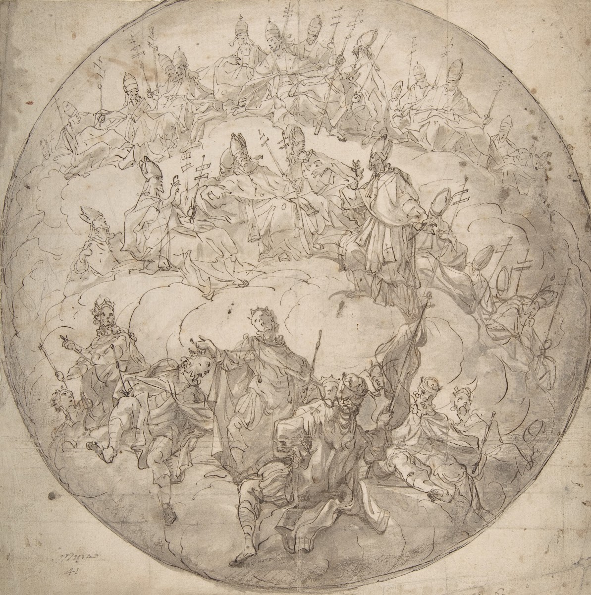 Kings Bishops and Popes design for ceiling 16961782