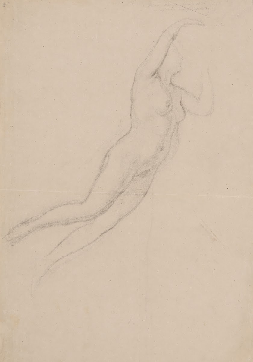 Sketch of the Psyche character to the ceiling Wedding procession of Cupid and Ps