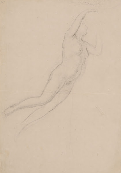Sketch of the Psyche character to the ceiling Wedding procession of Cupid and Ps