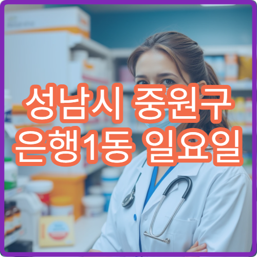 성남시 중원구 은행1동 일요일 당직약국 일요일 운영 정보
