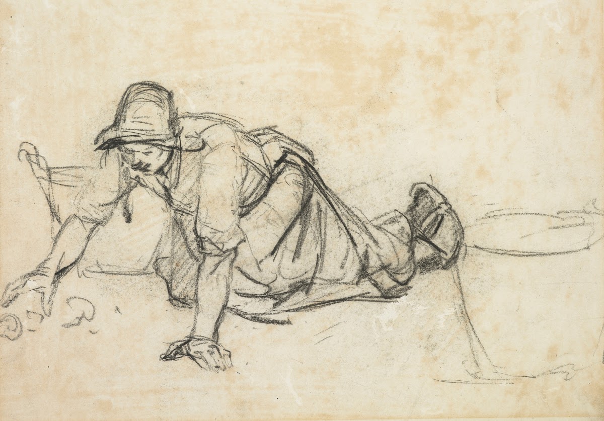 Woman scrubbing