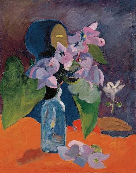 Still Life with Flowers and Idol circa 1892