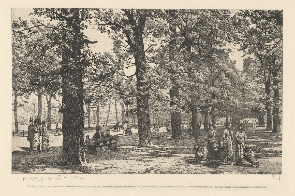 Kensington Gardens The Board Walk 1881