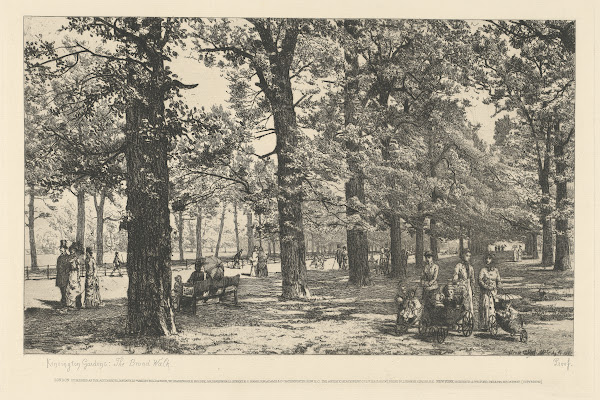 Kensington Gardens The Board Walk 1881
