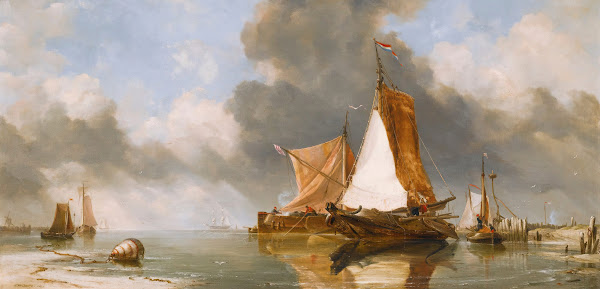 A Dutch Calm Zuider Zee Fishing Craft 1849