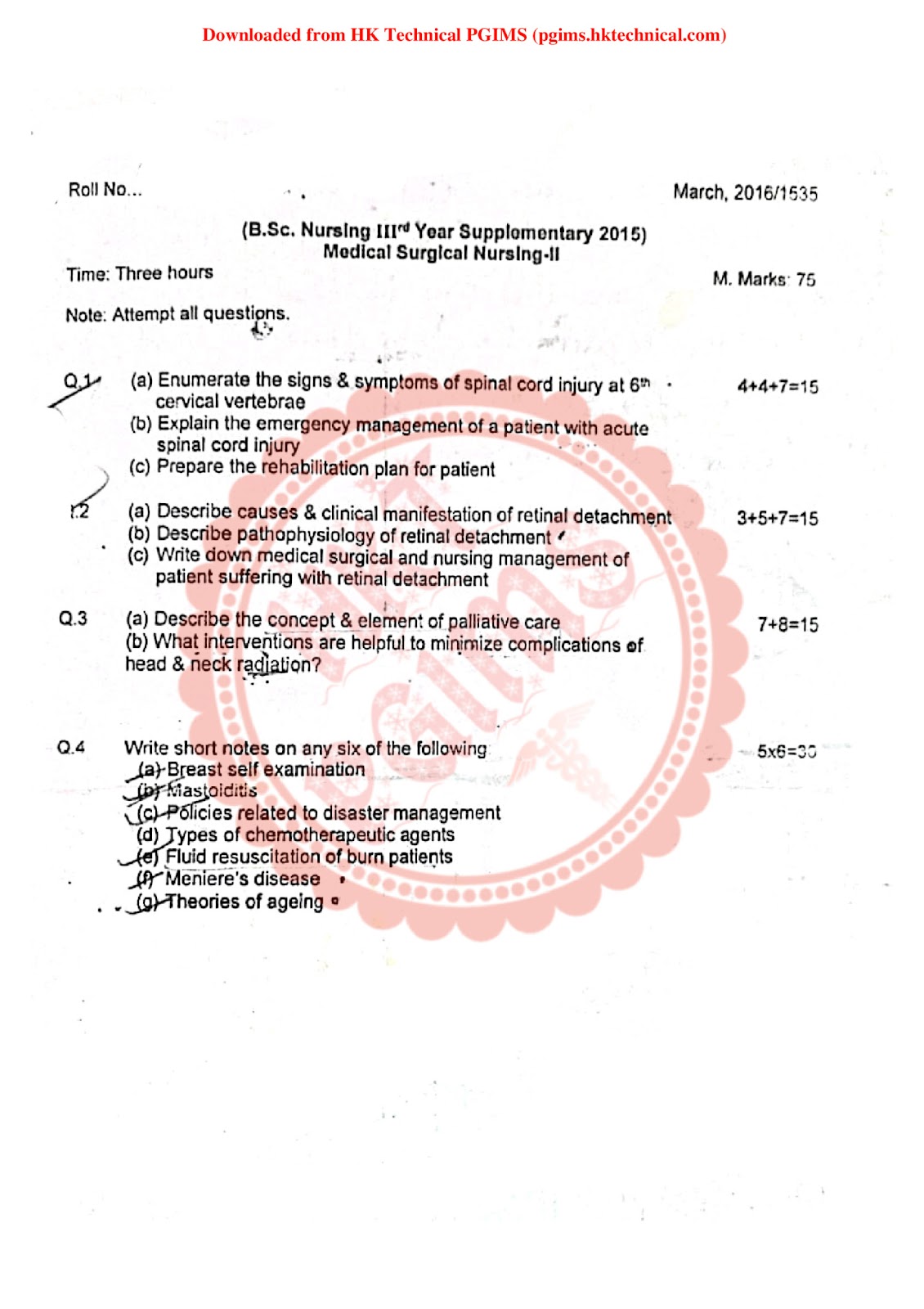 Medical Surgical Nursing-II BSc Nursing 3rd Year