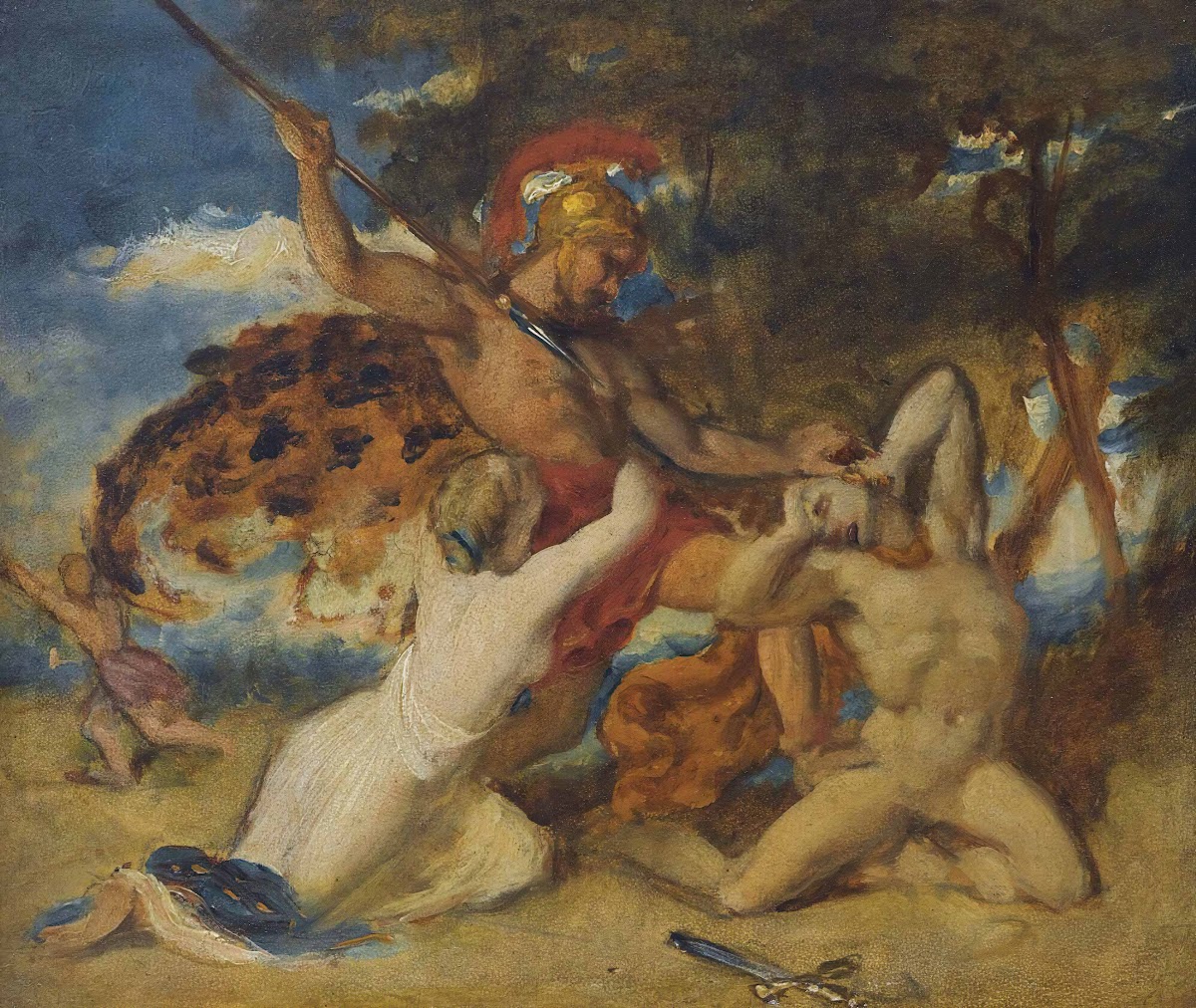 Study For The CombatWoman Pleading For The Vanquished