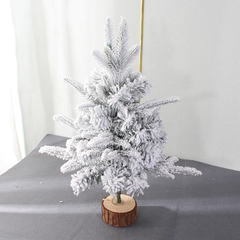 Mini-Weihnachtsbaum für den Tisch, beschneit, mit Beleuchtung