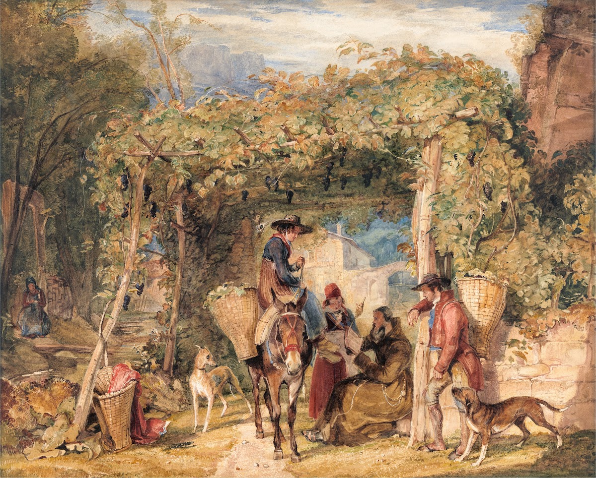 Figures and Animals in a Vineyard 1829