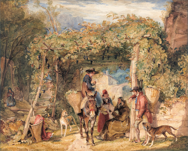Figures and Animals in a Vineyard 1829