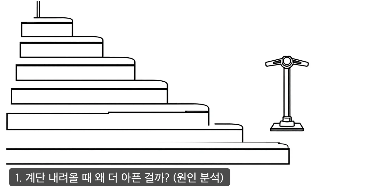 1. 계단 내려올 때 왜 더 아픈 걸까? (원인 분석)