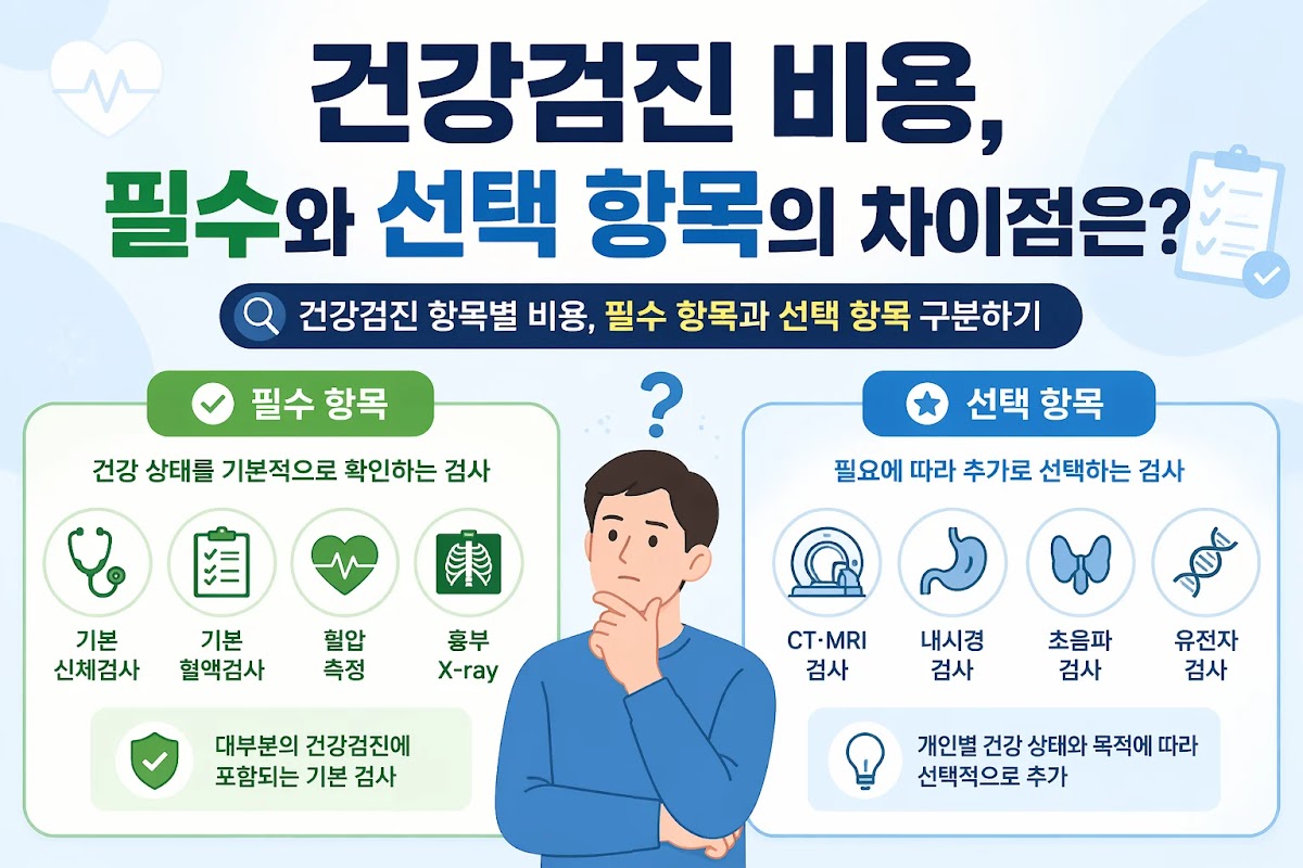 건강검진 비용, 필수와 선택 항목의 차이점은?