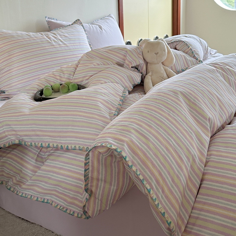 Cotton bedding set with fluffy surface