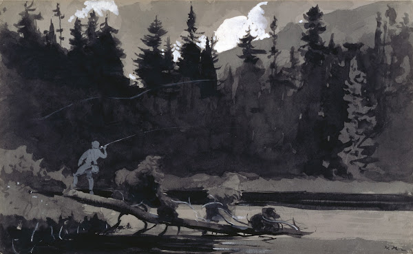 Fisherman in Quebec Canada 1895