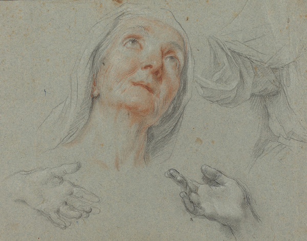 Studies for Saint Anne in Education of the Virgin