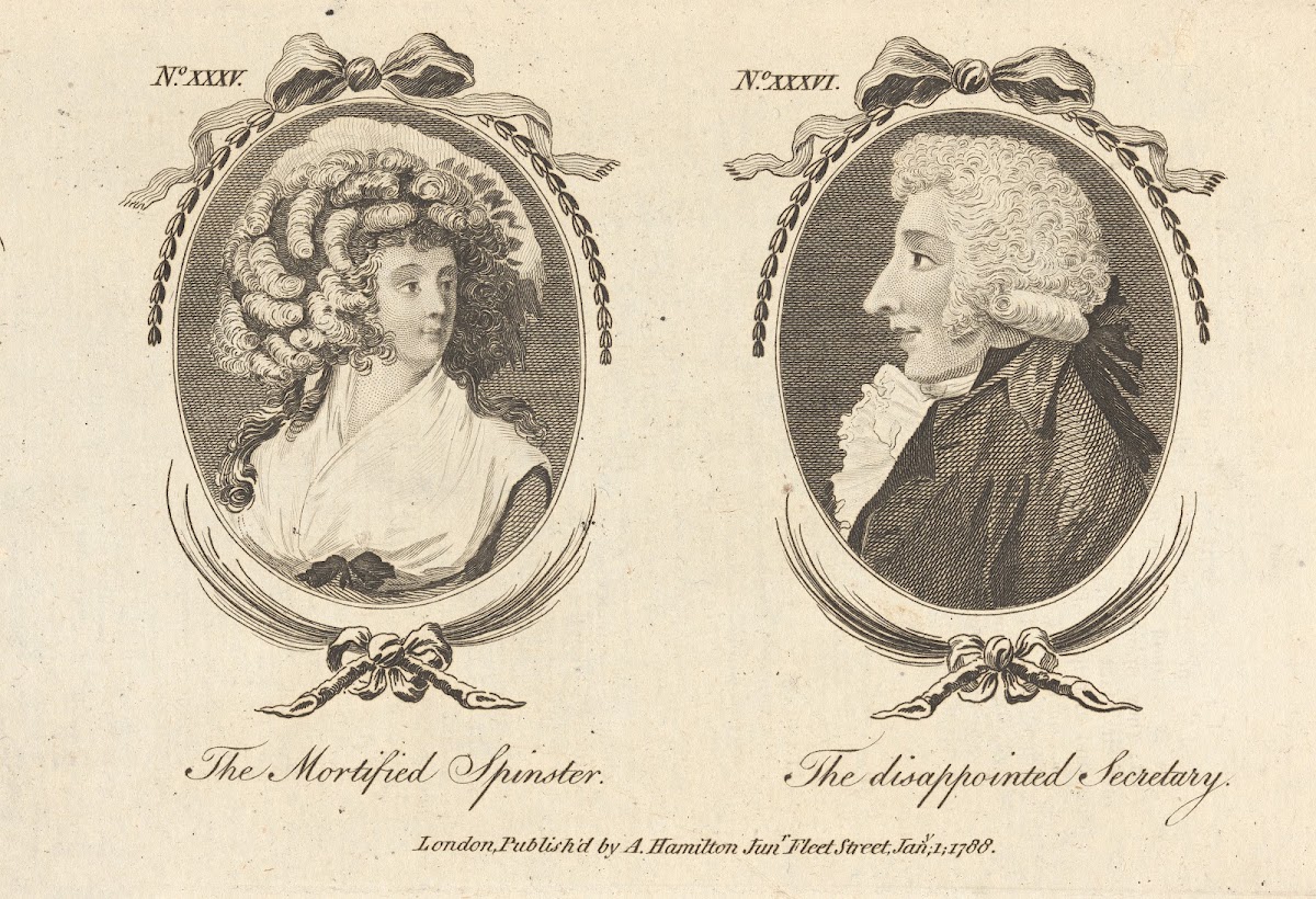 The mortified spinster The disappointed secretary 1788