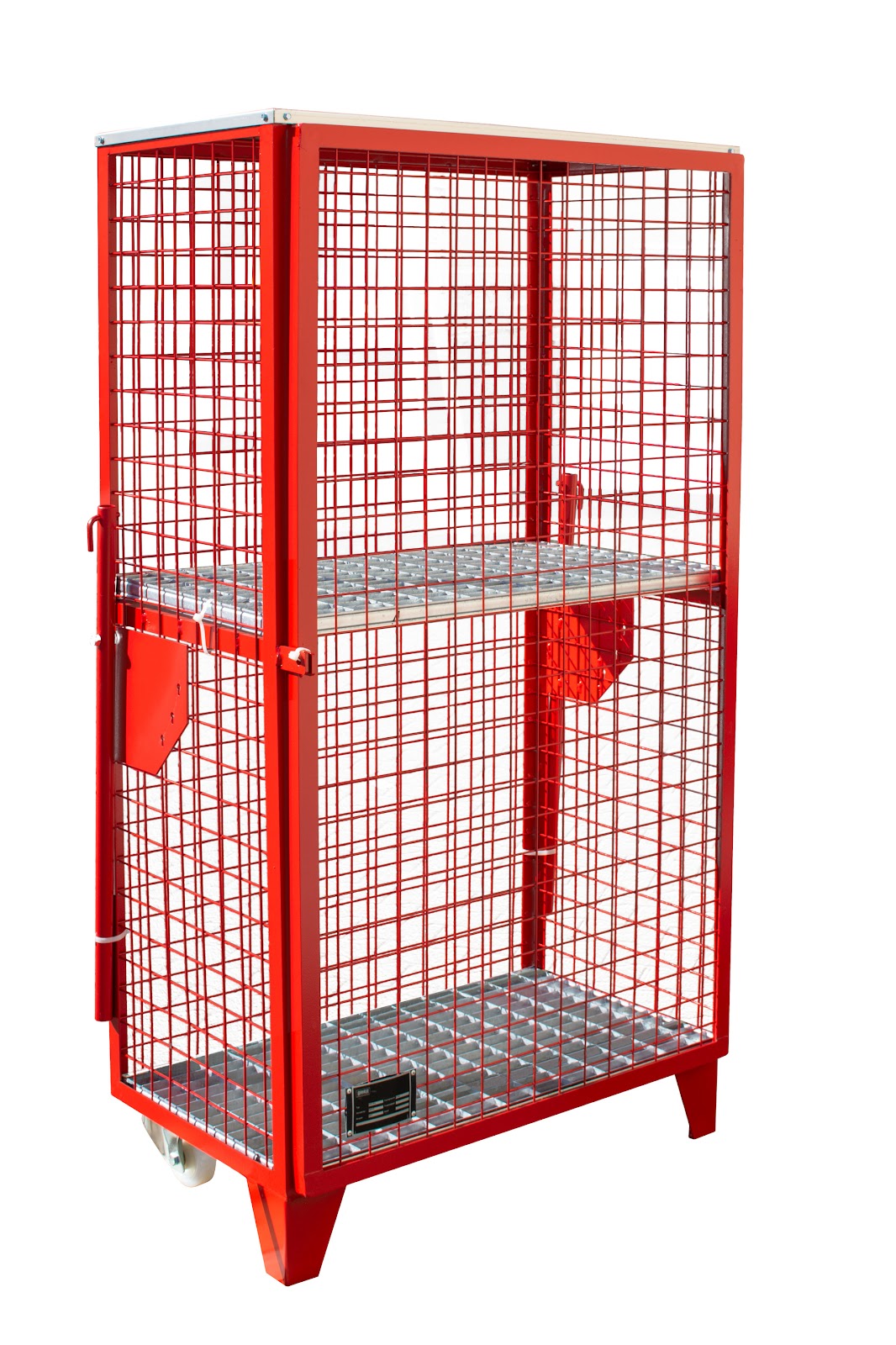 Gasflessen-depot GFD-R 4, gelakt, Vuurrood