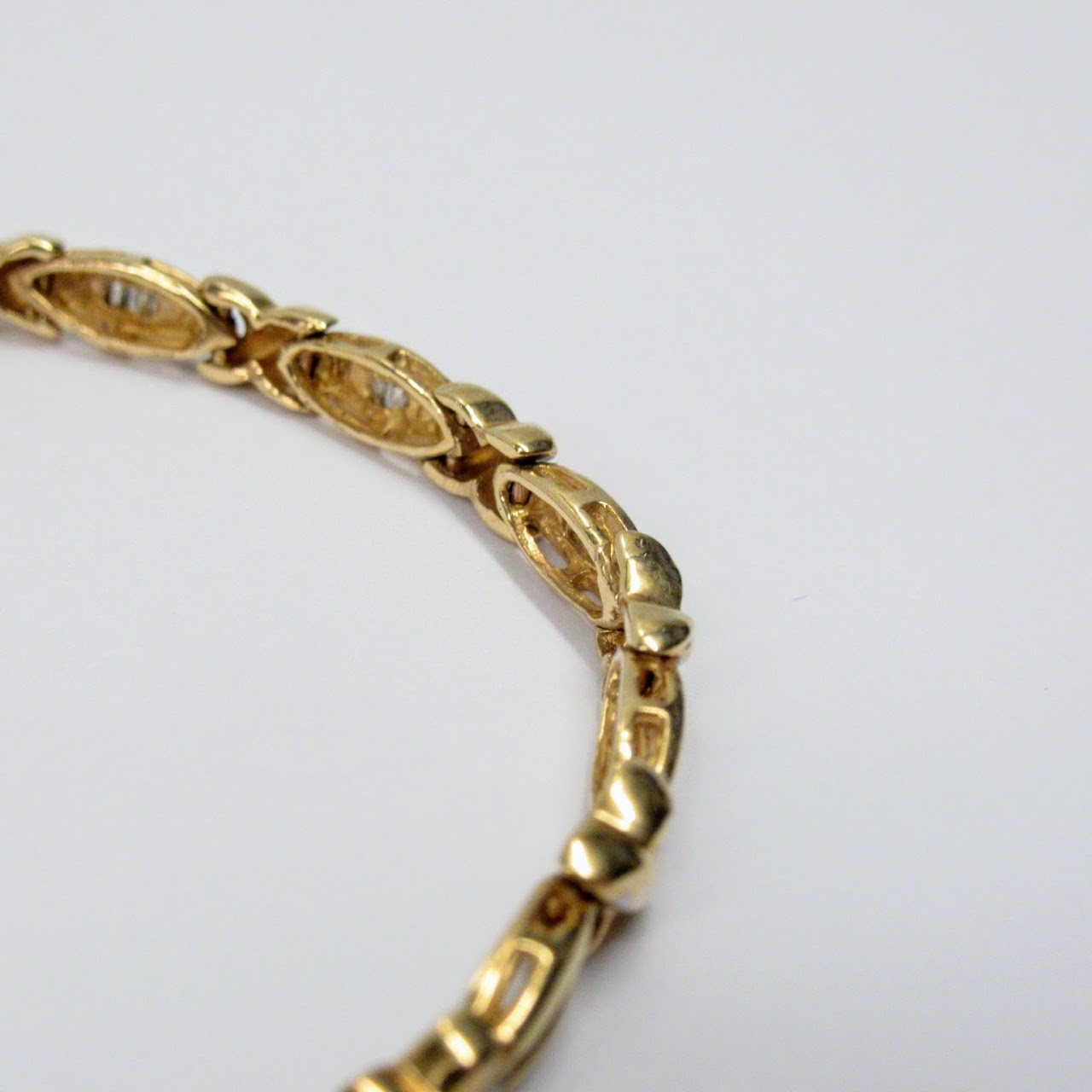 14K Gold and Diamond Bracelet