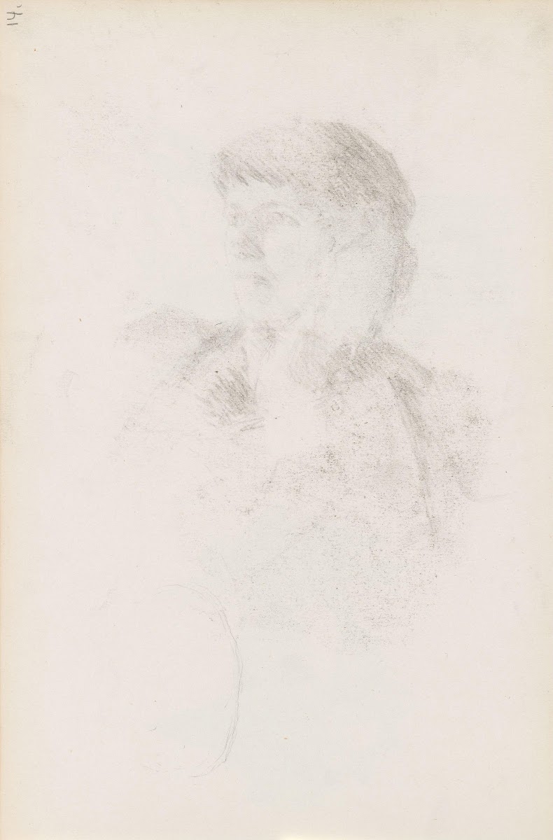 Riss av kvinneportrett 1892