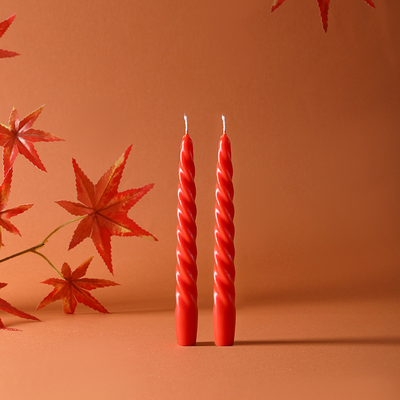 Scented candle in glass, long stems, hand-poured