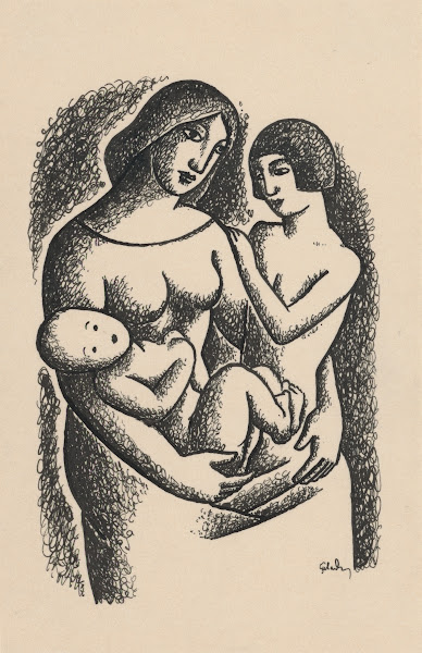 Mother with Two Children in her Lap 19271928