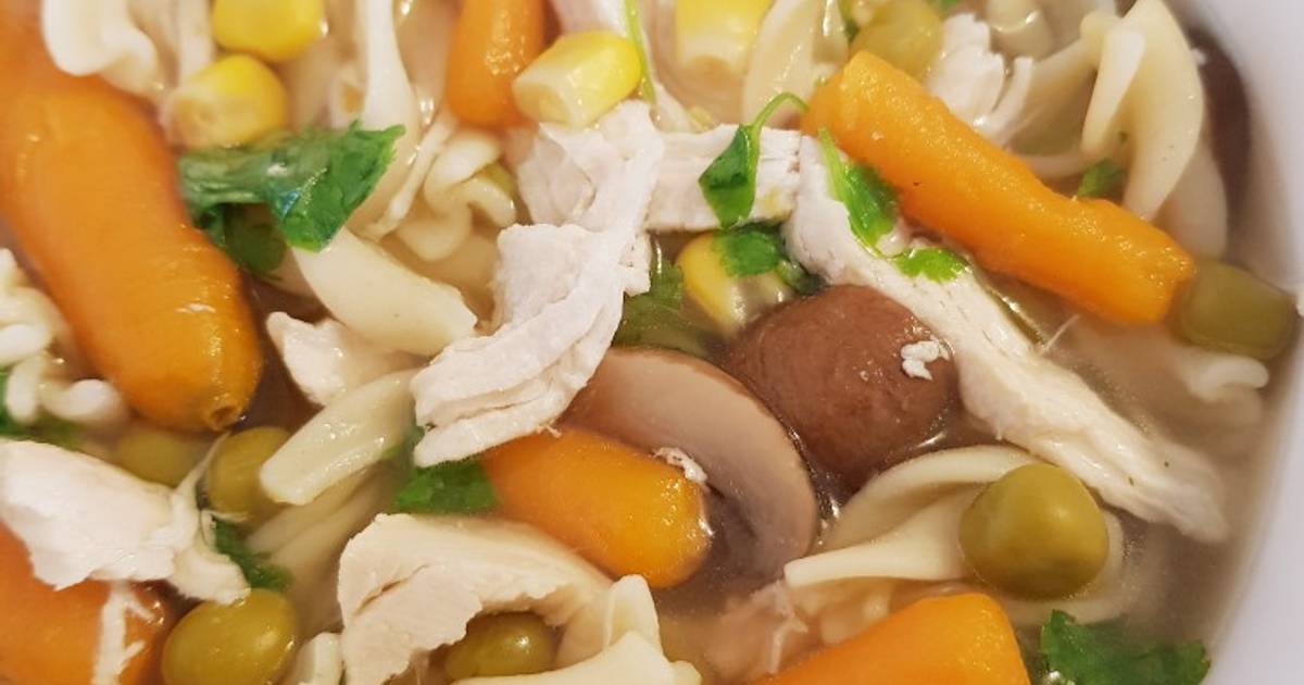 Nui Nấu Ức Gà Rau Củ