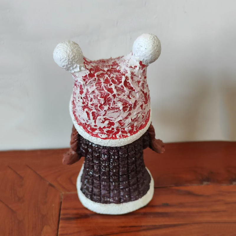 Christmas Gnome Figure with Santa Hat