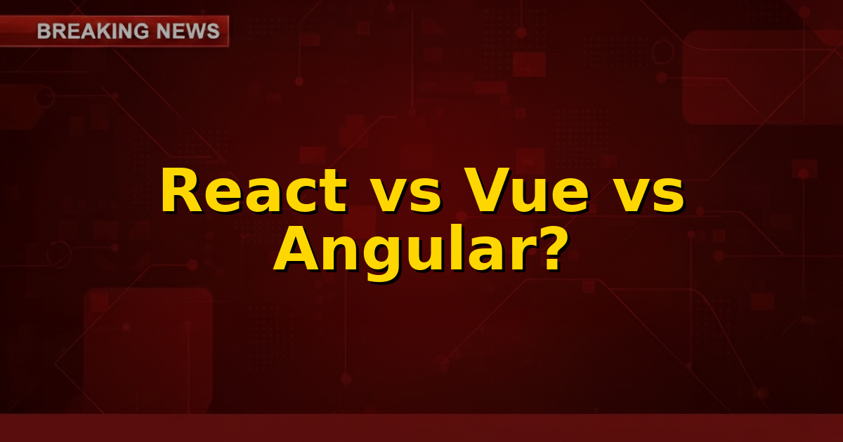 A graphical representation comparing the logos of React, Vue, and Angular, symbolizing a choice.