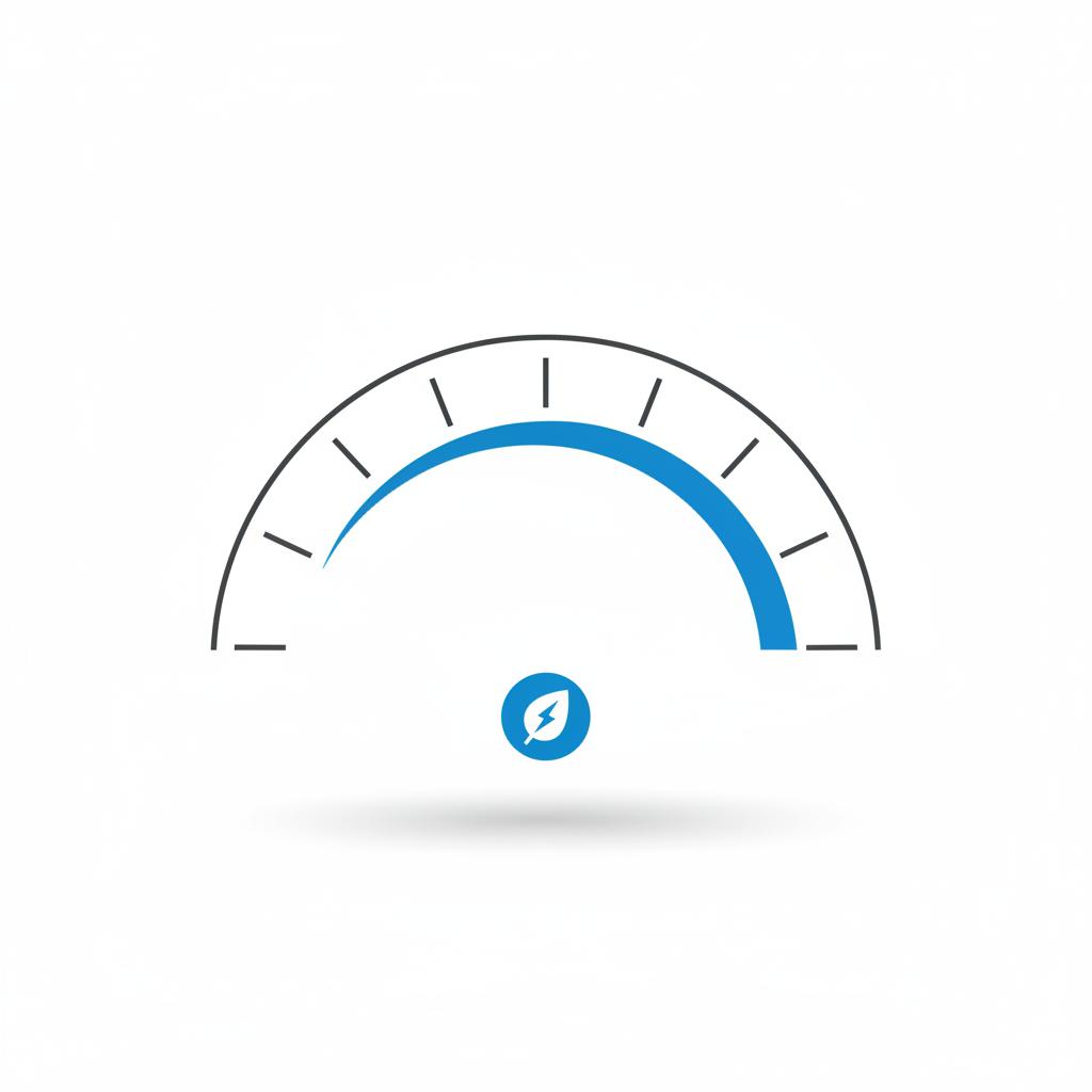 Minimal 2D vector close crop of a Corolla hybrid instrument cluster showing a combined mpg gauge and a hybrid leaf badge emphasizing fuel economy toyota corolla for sale